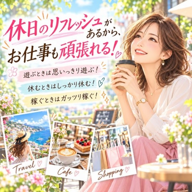 休日のリフレッシュがあるから、お仕事も頑張れる！